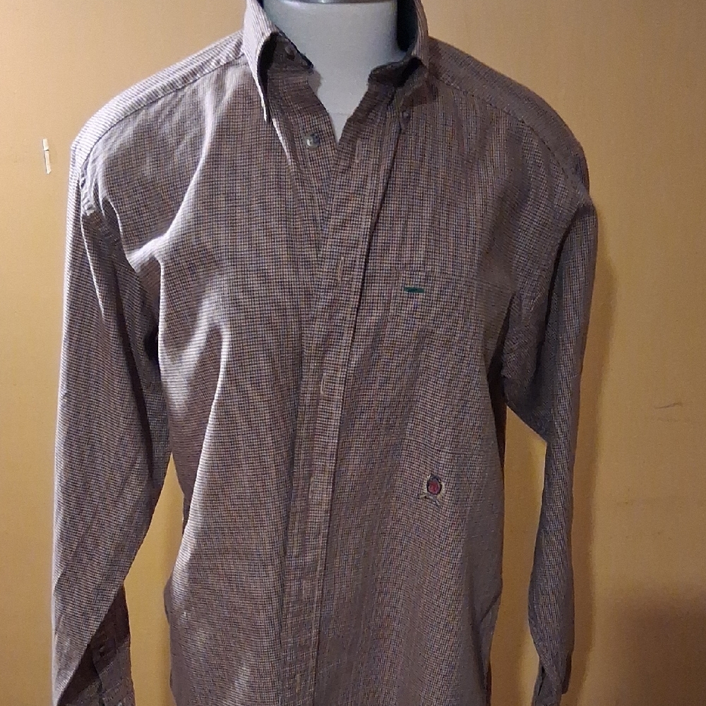 Tommy Hilfiger Men's Brown Plaid Shirt